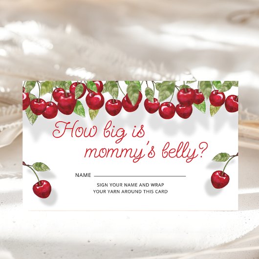 Cherry On Top Hoe groot is de buik van mama Informatiekaartje