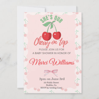 Cherry On Top Invitation Kaart