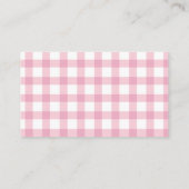 Cherry on Top Pink Bow Baby shower Boeken voor Bab Informatiekaartje (Achterkant)