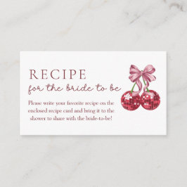 Cherry On Top Recept voor de bruid te zijn Informatiekaartje