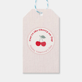 Cherry On Top Retro Pinstripe Valentine Red Cream Cadeaulabel