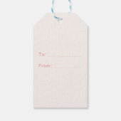 Cherry On Top Retro Pinstripe Valentine Red Cream Cadeaulabel (Achterkant)