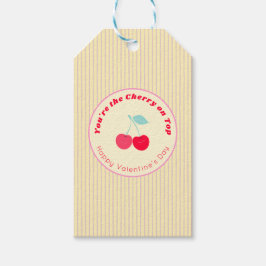 Cherry On Top Retro Pinstripe Valentine Red Yellow Cadeaulabel