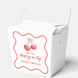 Cherry on Top Roze Strik prettige verjaardag Bedankdoosjes