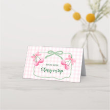 Cherry on Top Verjaardag Opgevouwen Menu Kaart