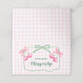 Cherry on Top Verjaardag Opgevouwen Menu Kaart (Buitenkant ongevouwen)