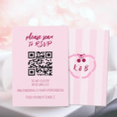 Cherry on Top Wedding RSVP Response Kaart