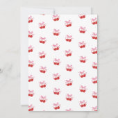 Cherry On Top White Galentine's Day Kaart (Achterkant)