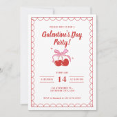 Cherry On Top Witte Galentine's Day Kaart (Voorkant)