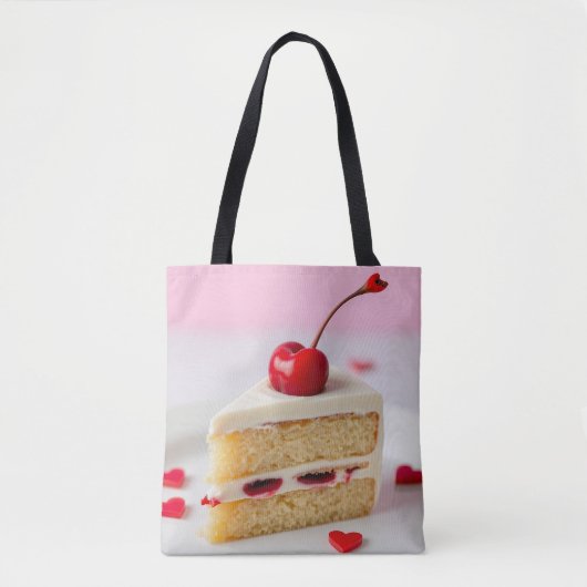 Cherry Ontop Vanilla Cake Winkellijst Canvas tas (Voorkant)