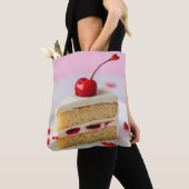 Cherry Ontop Vanilla Cake Winkellijst Canvas tas (Dichtbij)