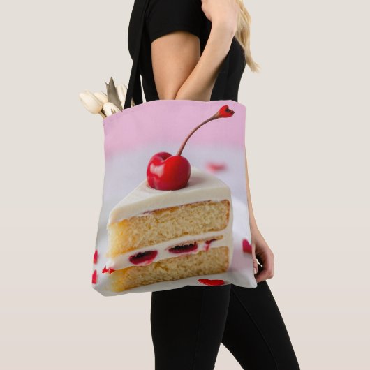 Cherry Ontop Vanilla Cake Winkellijst Canvas tas (Dichtbij)