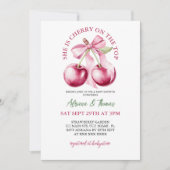 Cherry op de bovenste boog Baby shower Kaart (Voorkant)