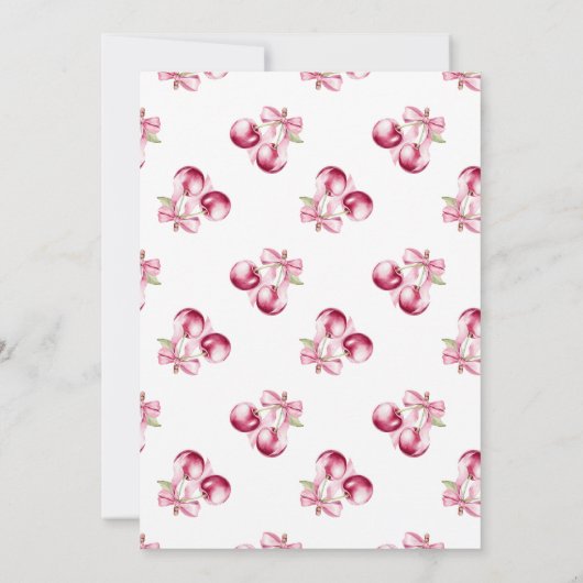 Cherry op de bovenste boog Baby shower Kaart (Achterkant)