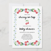 Cherry op de top | Schattige grillig  Baby shower Kaart (Voorkant)