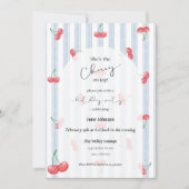 Cherry op de top verjaardagsuitnodiging kaart (Voorkant)