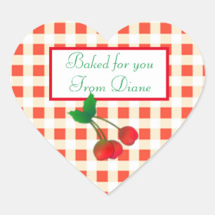 Cherry op Gingham Sticker