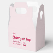 Cherry op Roze Verjaardag Bedankdoosjes (Geopend)