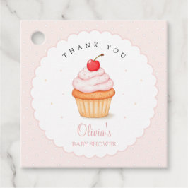 Cherry op Top Baby shower Bedankjes Labels