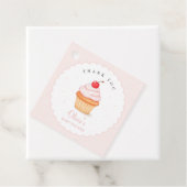 Cherry op Top Baby shower Bedankjes Labels (In situ)