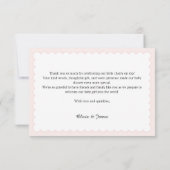 Cherry op Top Baby shower Bedankkaart (Achterkant)