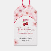 Cherry op top Baby shower Cherry Blossom Bedankt Cadeaulabel (Voorkant)