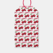Cherry op top Baby shower Cherry Blossom Bedankt Cadeaulabel (Achterkant)