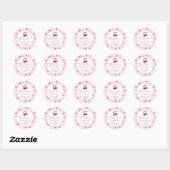 Cherry op top Baby shower Cherry Blossom Bedankt Ronde Sticker (Vel)