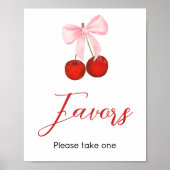 Cherry op Top Baby shower Favorieten Poster (Voorkant)