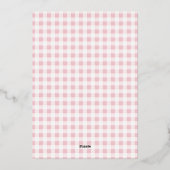 Cherry op Top Baby shower Folie Uitnodiging (Achterkant)