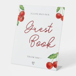 Cherry op top Baby shower gastenboek Reclamebord Met Voetstuk