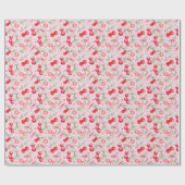Cherry op Top Baby shower Gift Wrap met Roze Bogen Cadeaupapier (Vlak)