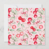 Cherry op Top Baby shower Invitation Kaart (Achterkant)
