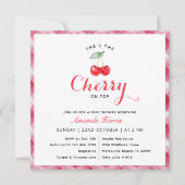Cherry op Top Baby shower Invitation Kaart (Voorkant)