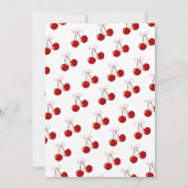 Cherry op Top Baby shower Invitation Kaart (Achterkant)