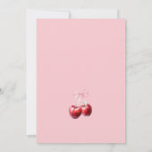 Cherry op Top Baby shower Kaart (Achterkant)