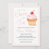 Cherry op Top Baby shower Kaart (Voorkant)