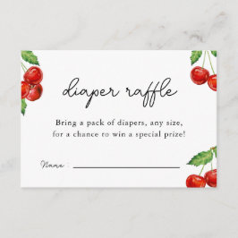 Cherry op top Baby shower Luier Raffle Game Kaart