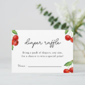 Cherry op top Baby shower Luier Raffle Game Kaart (Staand voorkant)