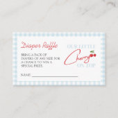 Cherry op Top Baby shower Luier Raffle Informatiekaartje (Voorkant)