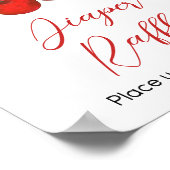 Cherry op Top Baby shower Luier Raffle Poster (Hoek)