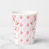 Cherry op Top Baby shower Papieren Bekers (Rechts)