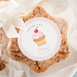 Cherry op Top Baby shower Ronde Sticker