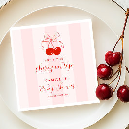 Cherry op Top Baby shower Servet