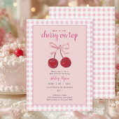 Cherry op Top Baby shower uitnodiging