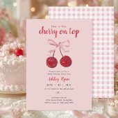 Cherry op Top Baby shower uitnodiging
