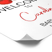 Cherry op Top Baby shower Welkom Poster (Hoek)