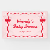Cherry op Top Baby shower Welkom Spandoek (Horizontaal)