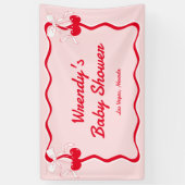 Cherry op Top Baby shower Welkom Spandoek (Verticaal)