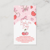 Cherry op top Boeken voor Baby Informatiekaartje (Voorkant)